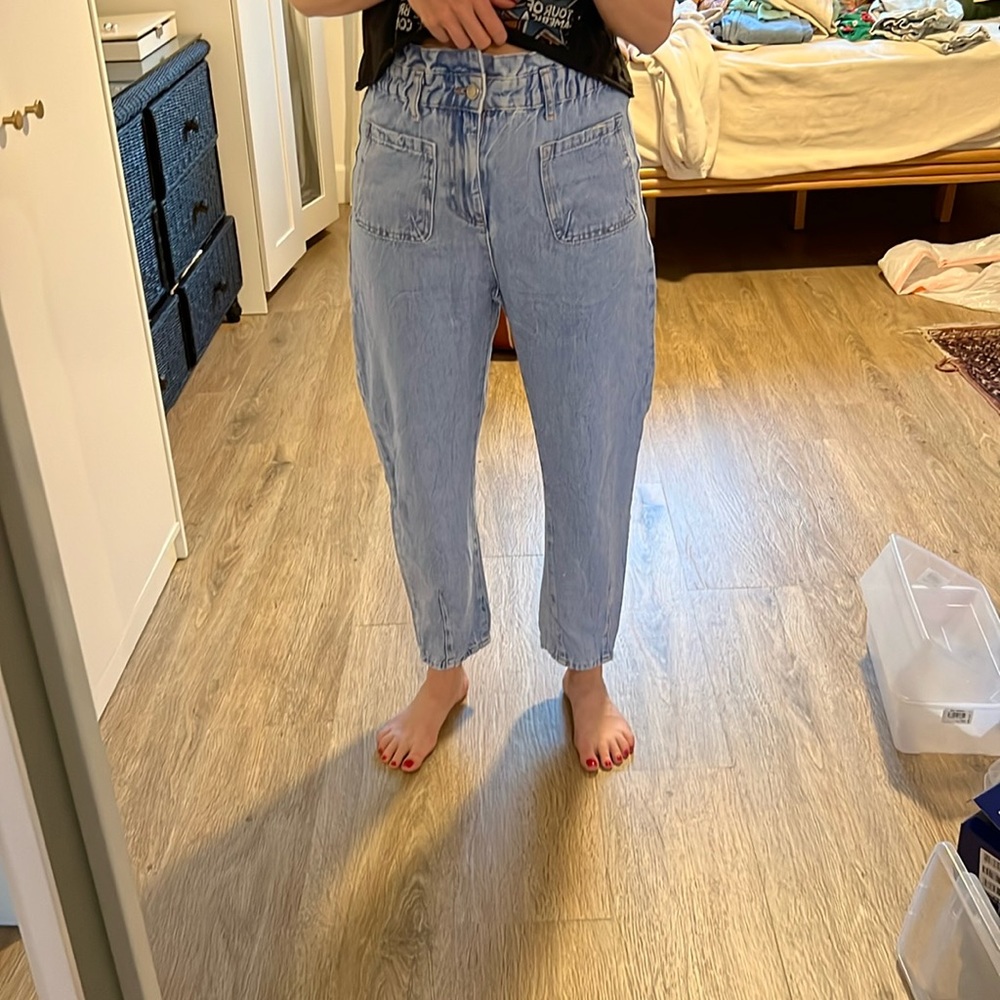 ZARA  / High Waiste Elastic Waist Jean - 2